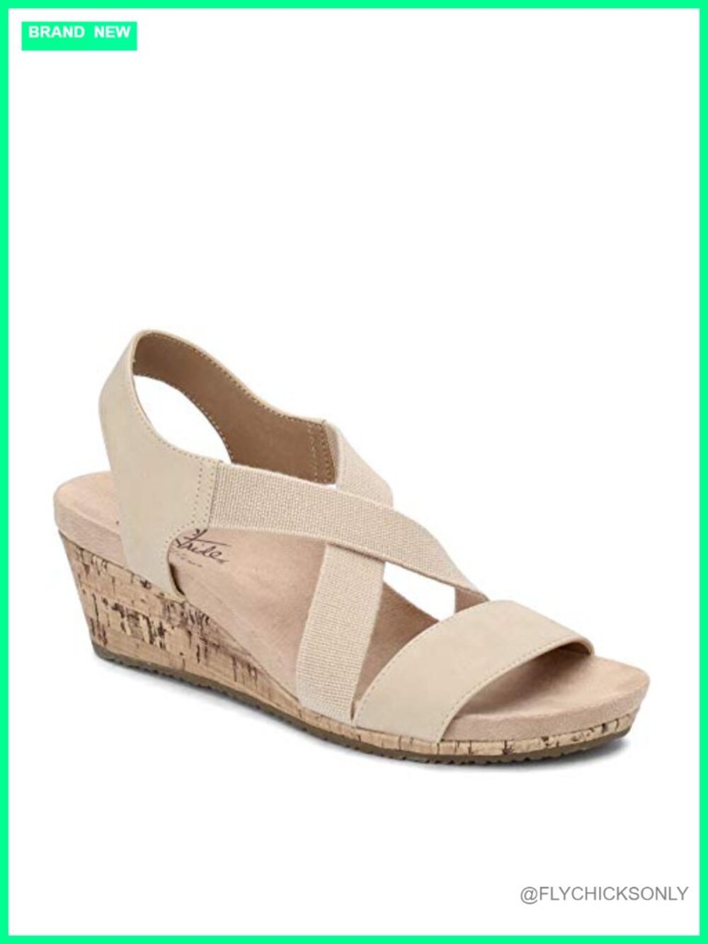 Wedge Sandal Slingback Open Toe Slip On 2 Inch Heel Comfortable Casual